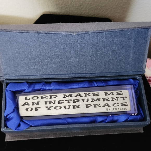 Lord make me an instrument of your peace St Francis Glass/Metal Brick - Picture 2 of 7